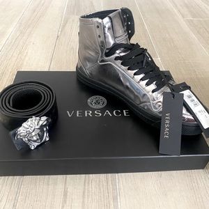 Brand new Versace mid tops shoes .